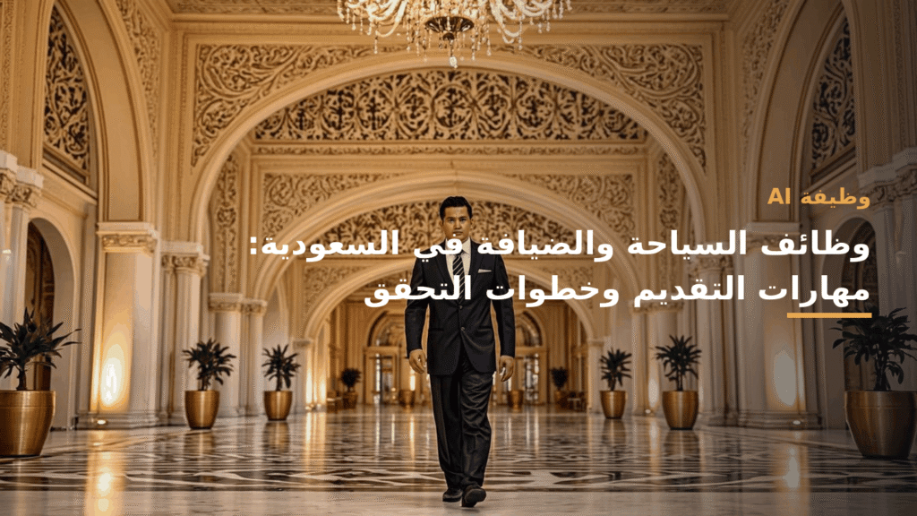 مشهد مهني عربي معاصر في قطاع الضيافة والسياحة، تلميحات عمل جماعي في بيئة فندقية حديثة