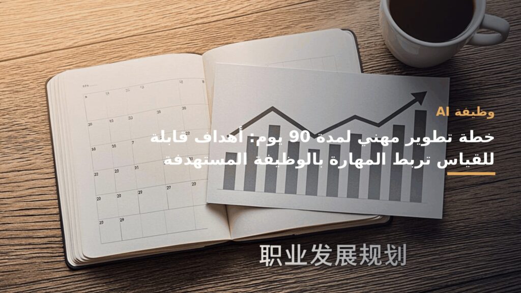 صورة غلاف: خطة تطوير مهني لمدة 90 يوم: أهداف قابلة للقياس تربط المهارة بالوظيفة المستهدفة