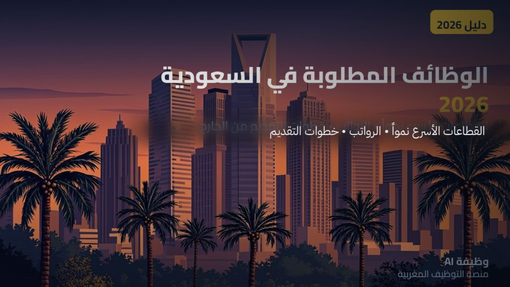 الوظائف المطلوبة في السعودية 2026: القطاعات الأسرع نمواً، الرواتب، وخطوات التقديم من الخارج